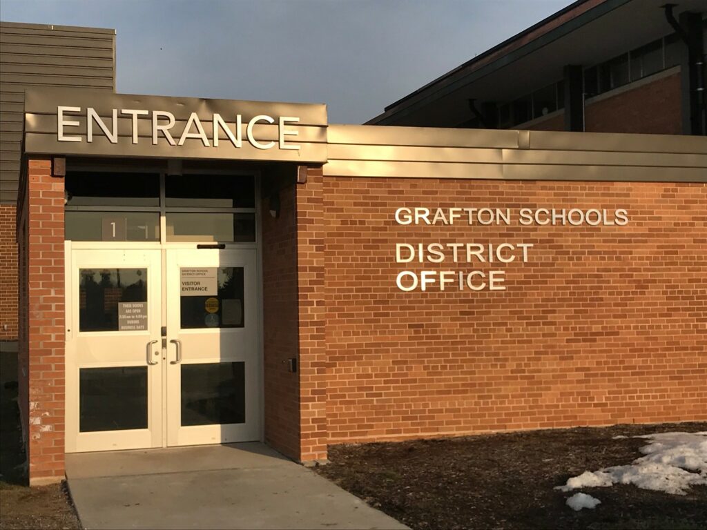 Grafton Schools District Office Exterior Signs Made by by Optimum Signs in Milwaukee