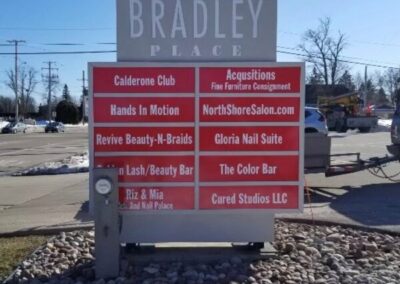 Bradley Place Custom Exterior Sign Board By Optimum Signs In Milwaukee