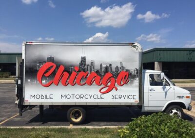 Chicago Motorcycle Services Truck Wraps By Optimum Signs In Milwaukee