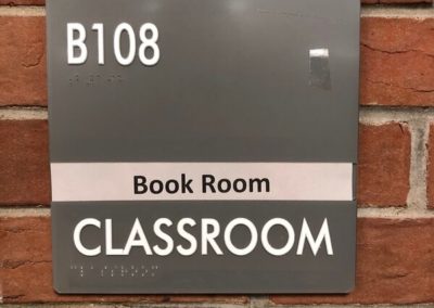 Grafton School Classroom Ada Sign Board By Optimum Signs In Milwaukee