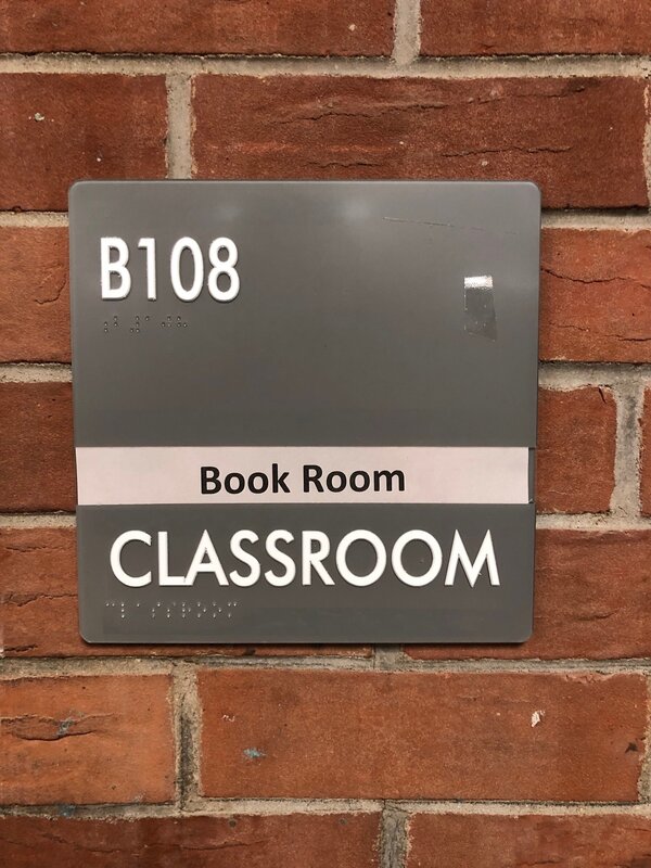 Grafton School Classroom Ada Sign Board By Optimum Signs In Milwaukee