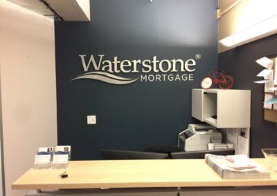 Waterstone Custom Lobby Signs By Optimum Signs In Milwaukee