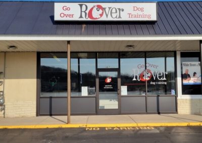 Go Over Rover Dog Training Window Graphics by Optimum Signs in Milwaukee